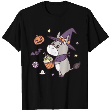 Discover Whimsical Halloween Witch Pony Design T Shirts