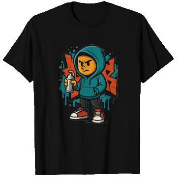 Discover Urban Graffiti Spray Kid Design T Shirts