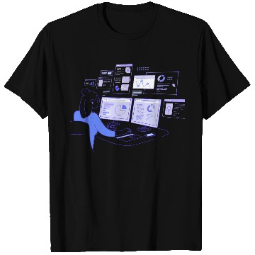 Discover Futuristic Data Analyst Abstract T Shirts