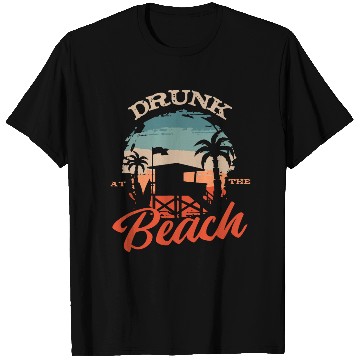 Discover Tropical Beach Sunset Illustration T Shirts