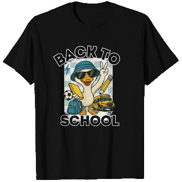 Discover Funny Cartoon Duck Proud "Back to School" T Shirts