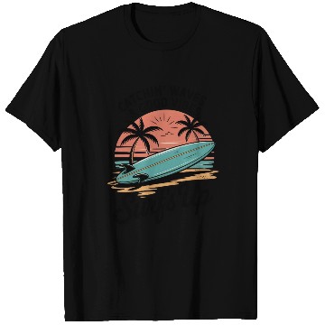 Discover Sunset Surfing Beach Scene T Shirts