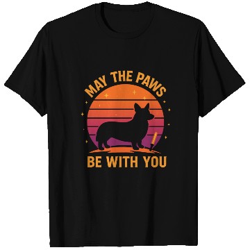 Discover May the Paws Be With You Retro Corgi T Shirts