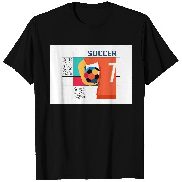 Discover Soccer Player with Ball Graphic T Shirts