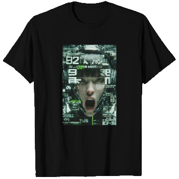 Discover Cyberpunk Digital Scream T Shirts