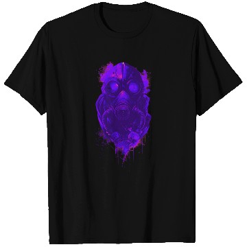 Discover Neon Gas Mask Art for Cyberpunk Style T Shirts