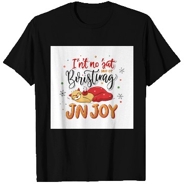 Discover Festive Cat Joy Christmas Design T Shirts