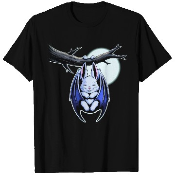 Discover Spooky Cute Kawaii Vampire Bat Bunny and Moon  T Shirts