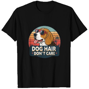 Discover Humorous Dog Hair Don't Care Sunset Design T Shirts