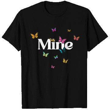 Discover MINE - beautiful girl name with cute butterflies T Shirts