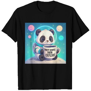 Discover Space Panda Coffee – Pastel Astronaut Art T Shirts