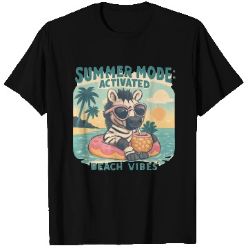 Discover Cool Zebra on Donut Floatie – Summer Vibes T Shirts