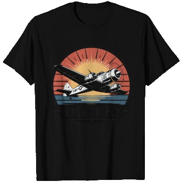 Discover Vintage Dive Bomber Flight Illustration T Shirts