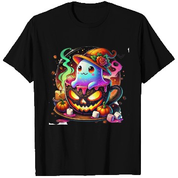 Discover Kawaii Ghost in Pumpkin Mug – Halloween Cute T Shirts
