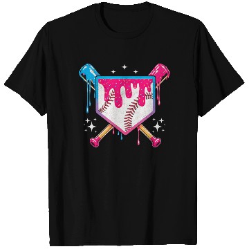 Discover Colorful Baseball Bat Shield Design T Shirts