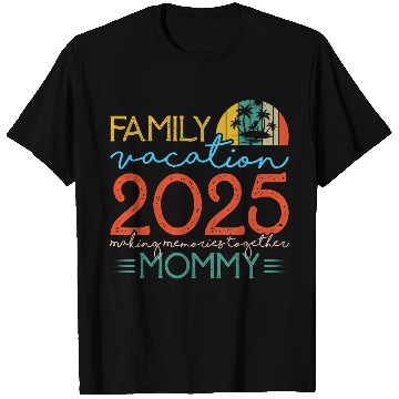 Discover Family Vacation 2025 Tropical Sunset Design T Shirts