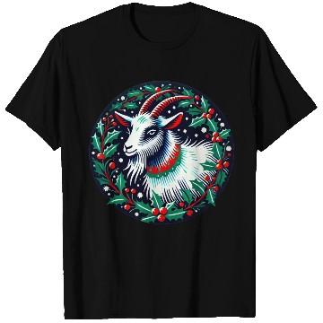 Discover Festive Yule Goat Nordic Holiday Design T Shirts