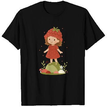 Discover Cute Raspberry Girl Illustration T Shirts