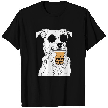 Discover Chill Dog with Sunglasses and Bubble Tea T Shirts