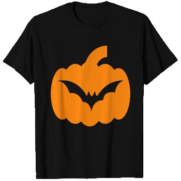 Discover Halloween Bat and Pumpkin Design T Shirts