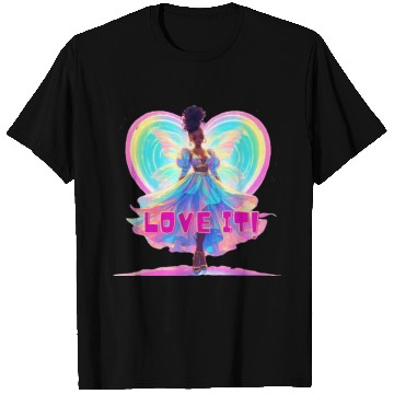 Discover Rainbow Fairy Heart Illustration T Shirts