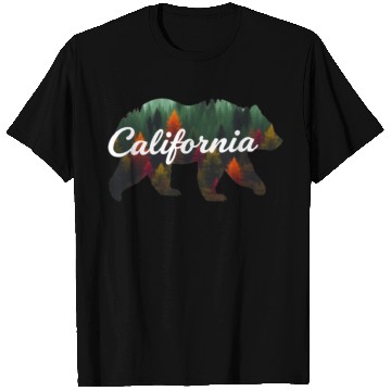 Discover California Bear Forest Scene T Shirts