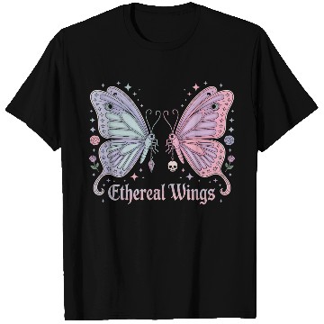Discover Pastel Goth Two Butterflies Aesthetic Gothic Desig T Shirts