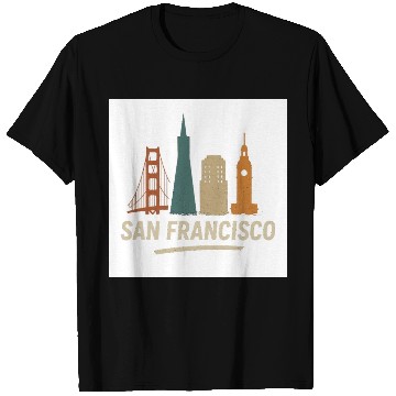 Discover San Francisco Skyline Street Glow T Shirts