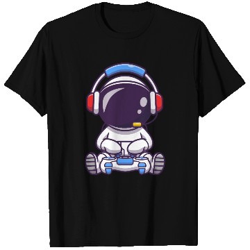 Discover Galactic Gamers Alien Cartoon Design T Shirts
