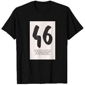 Discover Psalm 46 Minimalist Christian typography poster T Shirts