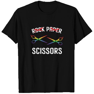 Discover Funny Rock Paper Scissors LGBTQ Pride T Shirts