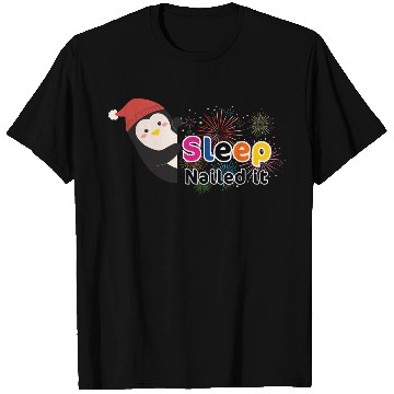 Discover Festive Penguin Sleep Celebration T Shirts