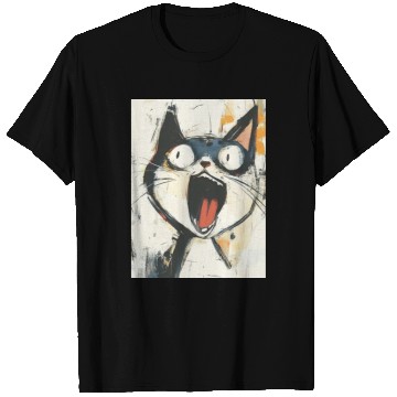 Discover Funny Screaming Cat – Meme Expression T Shirts