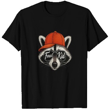 Discover Feral Kid Raccoon Graphic T Shirts