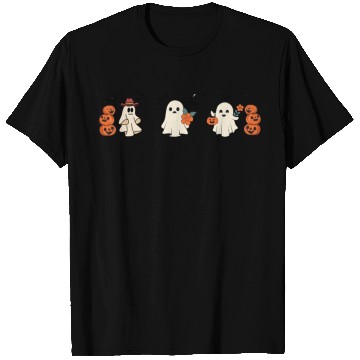 Discover Spooky Crew Bring Flower and Pumpkin T Shirts