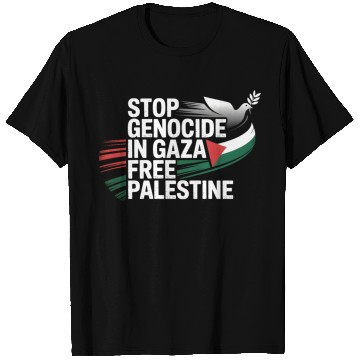 Discover Free Palestine Now – End Genocide in Gaza T Shirts