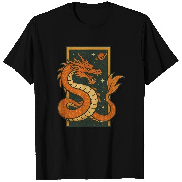 Discover Celestial Dragon Illustration T Shirts