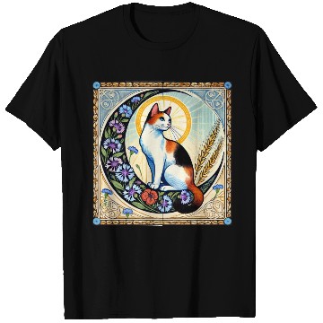 Discover Celestial Calico Cat Art Design T Shirts