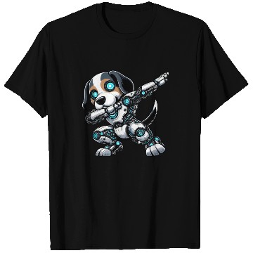 Discover Cool beagle robot astronaut dabbing cartoon T Shirts