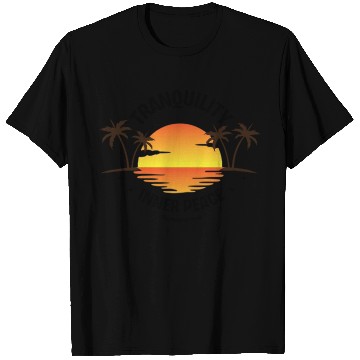 Discover Serene Tropical Sunset Vibes Ocean Horizon T Shirts