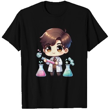 Discover Cute Scientist Chibi Illustration T Shirts