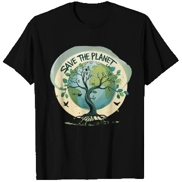 Discover Earth Tree Save the Planet Illustration T Shirts