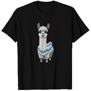 Discover Peruvian Llama Red White National Flag Design T Shirts