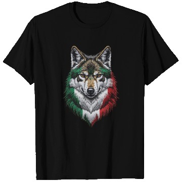 Discover Italian Wolf Head Green White Red National Flag T Shirts