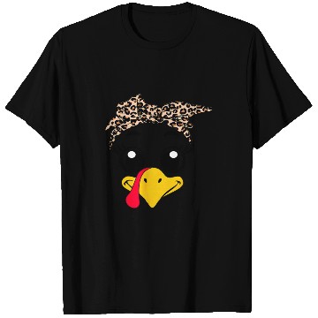 Discover Leopard Print Headscarf Duck Face T Shirts