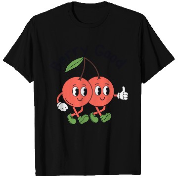 Discover Playful Cherry Duo Illustration T Shirts