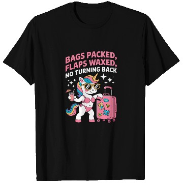 Discover Bags Packed Unicorn Vacation Adventure T Shirts