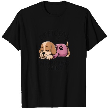 Discover Charming Sleeping Puppy Napping T Shirts