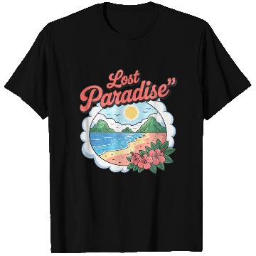 Discover Lost Paradise Tropical Scene T Shirts