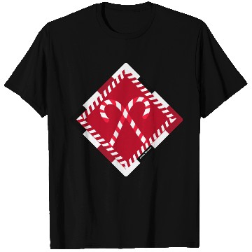 Discover Red and White Crossed Canes  T Shirts
